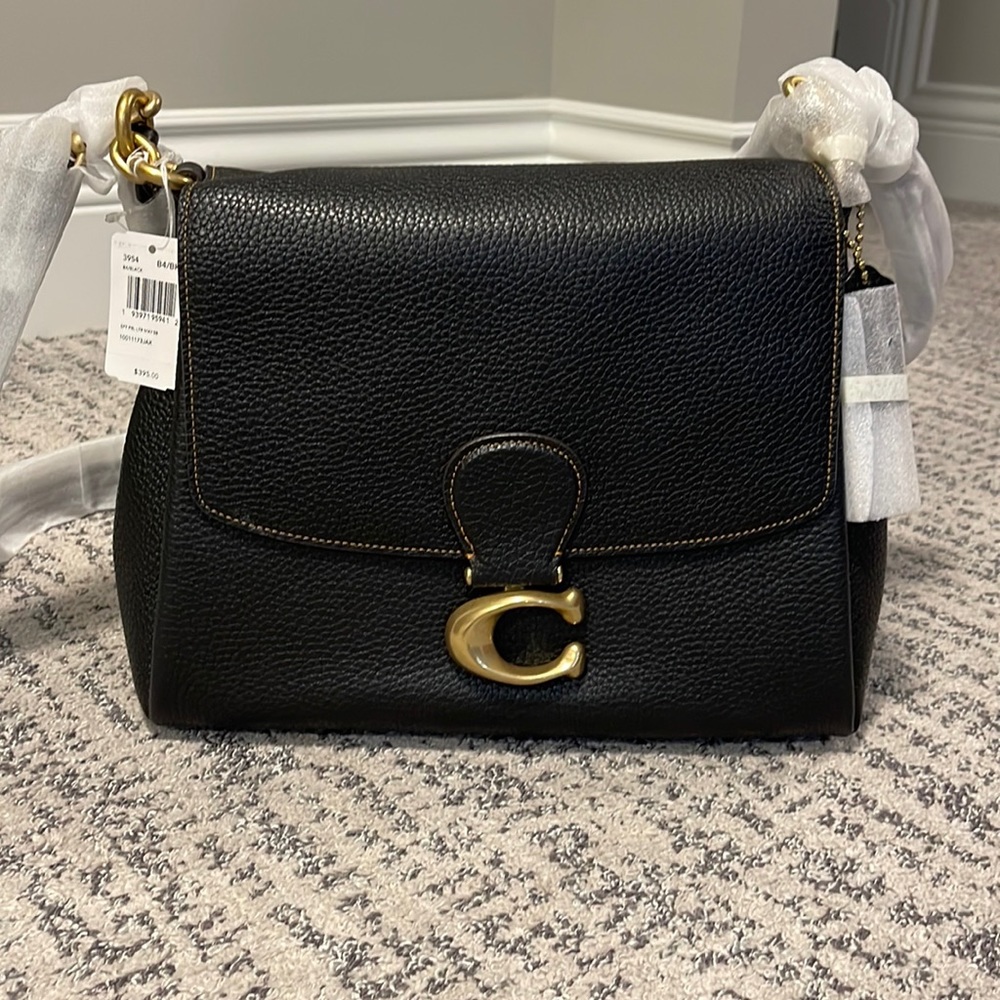 Coach Black leather handbag brand new with tags.